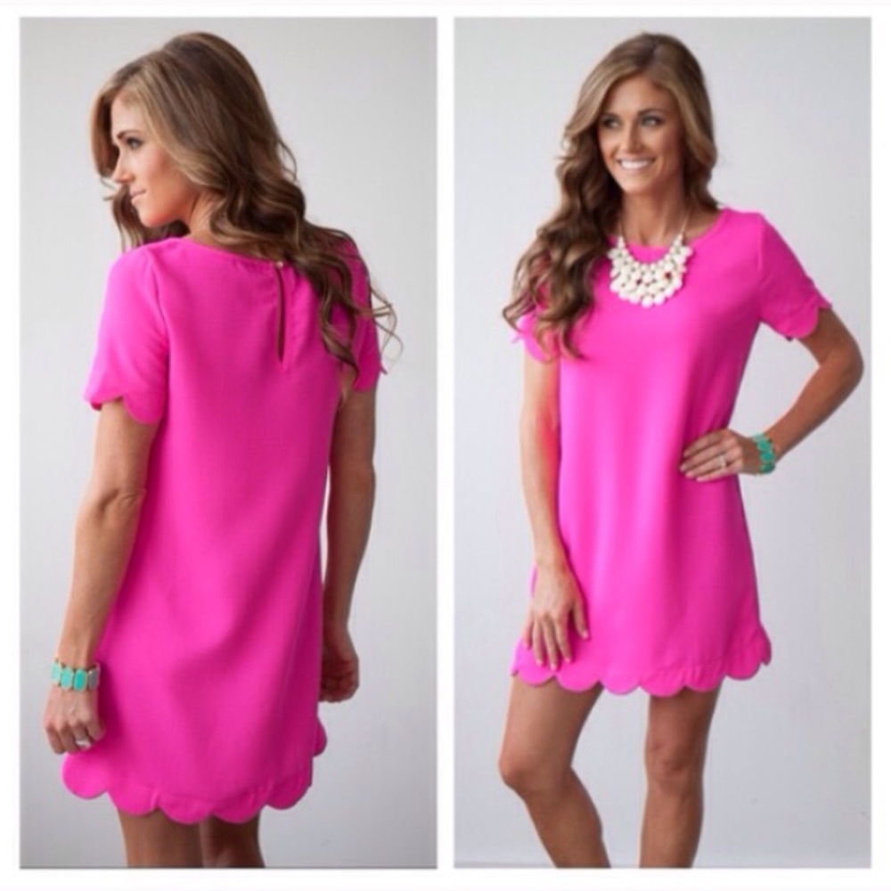 Essential Summer Scallop Mini Dress